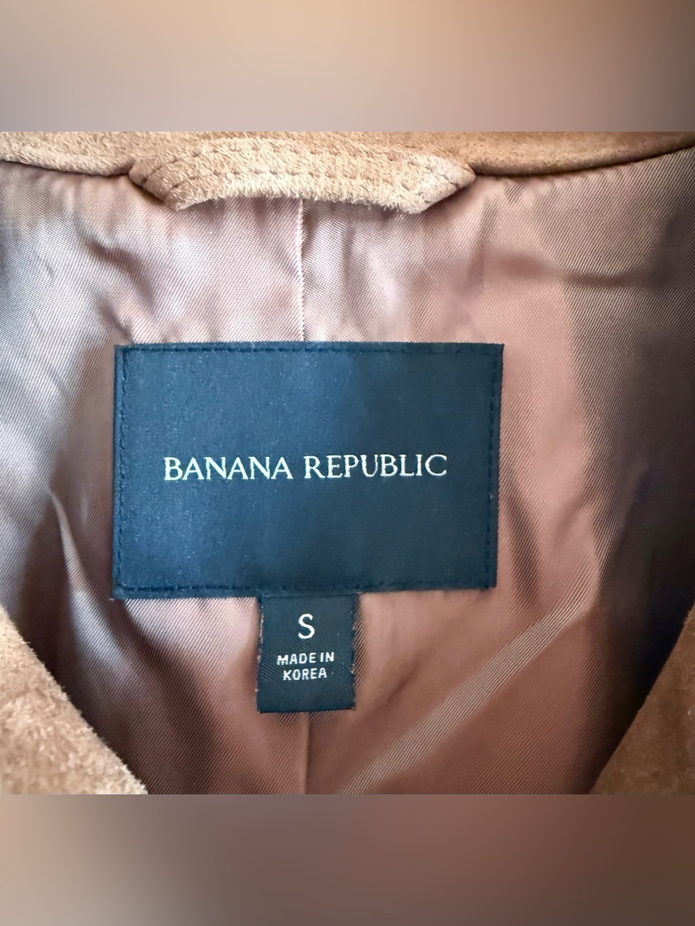 Banana Republic Relaxed Suede Jacket Sweet Chestnut Women's S - Picture 3 of 15